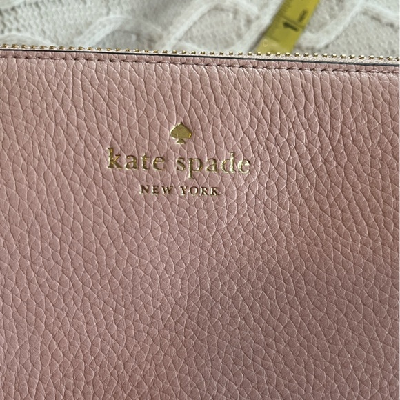 New! Kate Spade Blush Pink Crossbody Bag Zipper Top with Measurements - Picture 2 of 14